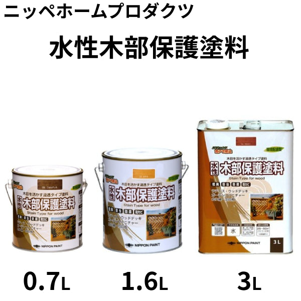 水性木部保護塗料＜0.7L、1.6L、3L＞（ニッペホームプロダクツ）