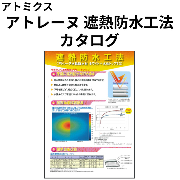 遮熱防水工法(アトレーヌ 水性防水材 ホワイト + 水性トップSG 遮熱防水工法(アトレーヌ 水性防水材 ホワイト + 水性トップSG