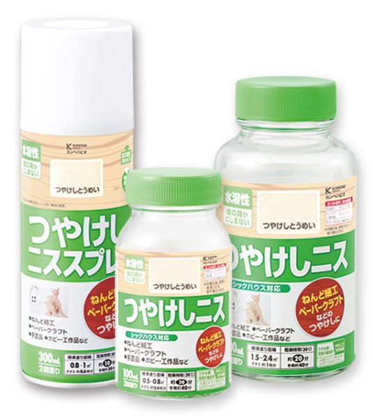 水溶性つやけしニスA <100ml/300ml/スプレー300ml>（カンペハピオ）